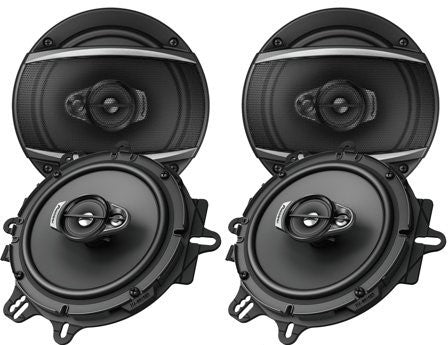 Pioneer TS-A1670F 6-1/2" Car Audio 3-Way Coaxil Speakers & 6.5" Speaker Box