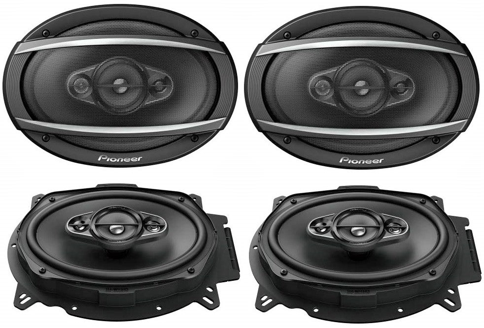 Pioneer TS-A6960F 450W 6X9" Way  4 Ohm Coaxial Car Audio Speakers 2 Pairs