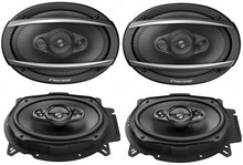 Load image into Gallery viewer, 4 PIONEER TS-A6960F 450W MAX 6" X 9" 4-WAY 4-OHM STEREO COAXIAL SPEAKER (2PAIRS)