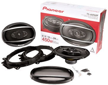 2 PAIRS PIONEER TS-A6960F 450W MAX 6" X 9" 4-WAY 4-OHM STEREO COAXIAL SPEAKER