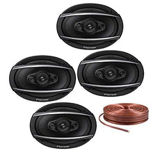 Load image into Gallery viewer, 2 Pioneer TS-A6960F 4-Way 450 Watt 6" x 9" Coaxial Car Speakers 6x9 with 16 Gauge 50ft Speaker Wire