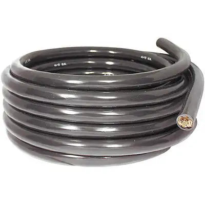 9' FT 4 GAUGE GA BLACK WIRE CABLE POWER GROUND PRIMARY AMP FLEXIBLE