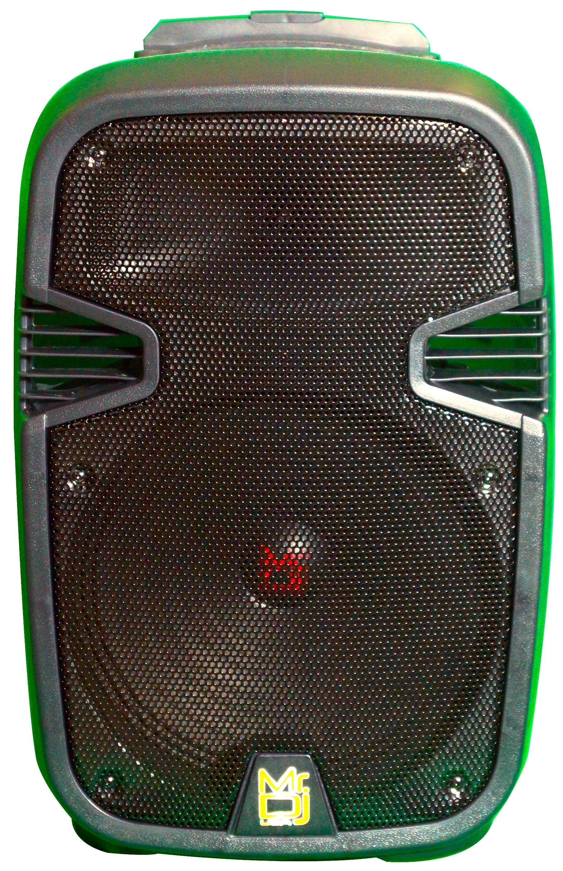 MR DJ PL12FLAME 12" Portable Translucent Trolley PA DJ Active Powered Bluetooth TWS Speaker 3000 Watts LCD/MP3/USB/micro SD