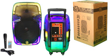 Load image into Gallery viewer, MR DJ PL15FLAME 15" Portable Translucent Bluetooth Speaker + Speaker Stand