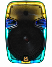 Load image into Gallery viewer, MR DJ PL12FLAME 12" Portable Translucent Bluetooth Speaker + Speaker Stand + 7-LED Moving Head DJ Light