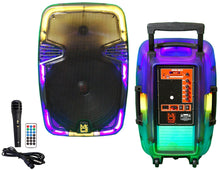 Load image into Gallery viewer, MR DJ PL15FLAME 15" Portable Translucent Bluetooth Speaker + Speaker Stand
