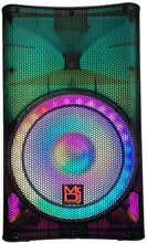 Load image into Gallery viewer, 2 MR DJ PLED5200 PRO PA DJ 15" Portable Active Bluetooth/MP3/FM Radio Speaker + Speaker Stand