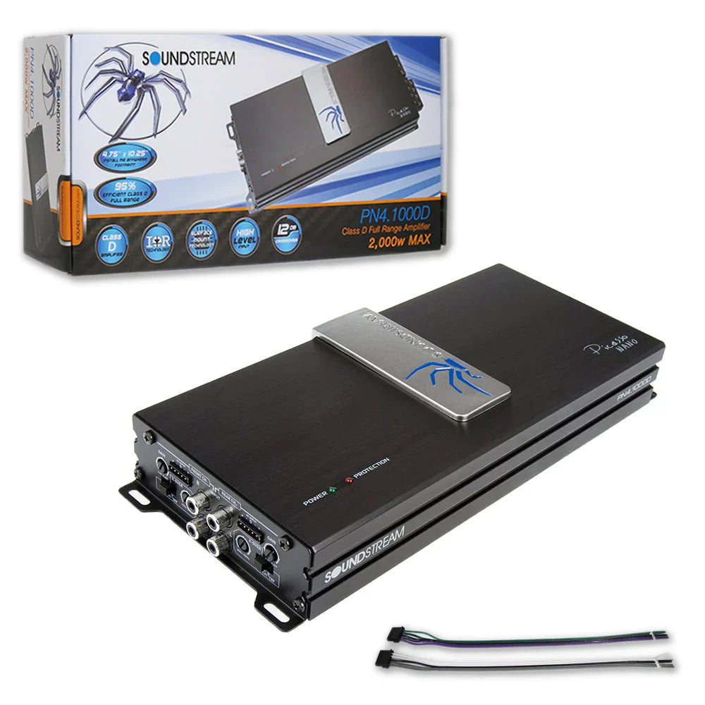 Soundstream PN4.1000D Picasso Nano Series Class D 4ch Amplifier