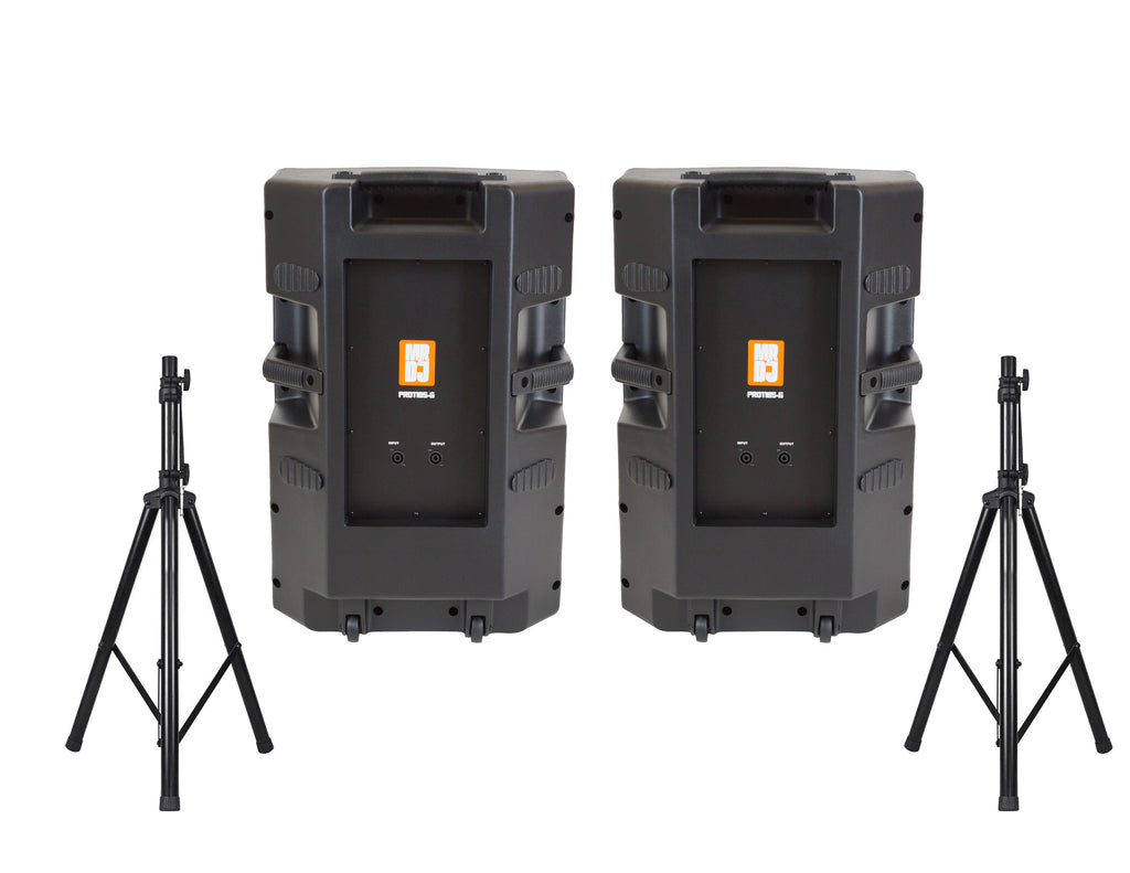 2 MR DJ PRO118S-G Powerful PRO PA DJ Single 18" Passive Speaker + Stand