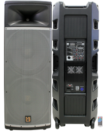 MR DJ PRO215BT PRO PA DJ Dual 15” 3-Way Powered/Active DJ PA Multipurpose Live Sound Loudspeaker