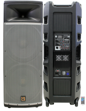 Load image into Gallery viewer, MR DJ PRO215BT PRO PA DJ Dual 15" Powered/Active DJ PA Multipurpose Live Sound 3 Way Loudspeakers