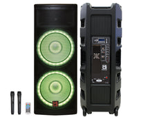Load image into Gallery viewer, MR DJ PRO215LED 5500W PRO PA DJ Dual 15" 3-Way Powered/Active Live Sound Portable Loud Speaker