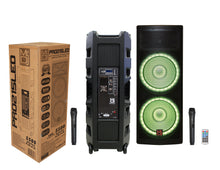 Load image into Gallery viewer, MR DJ PRO215LED Professional Dual 2x15" 5500W PA DJ Powered Bluetooth Speaker