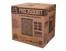 Load image into Gallery viewer, MR DJ PRO3500BT 12" 3500W Pro Active Subwoofer with 2 Speaker Output Package