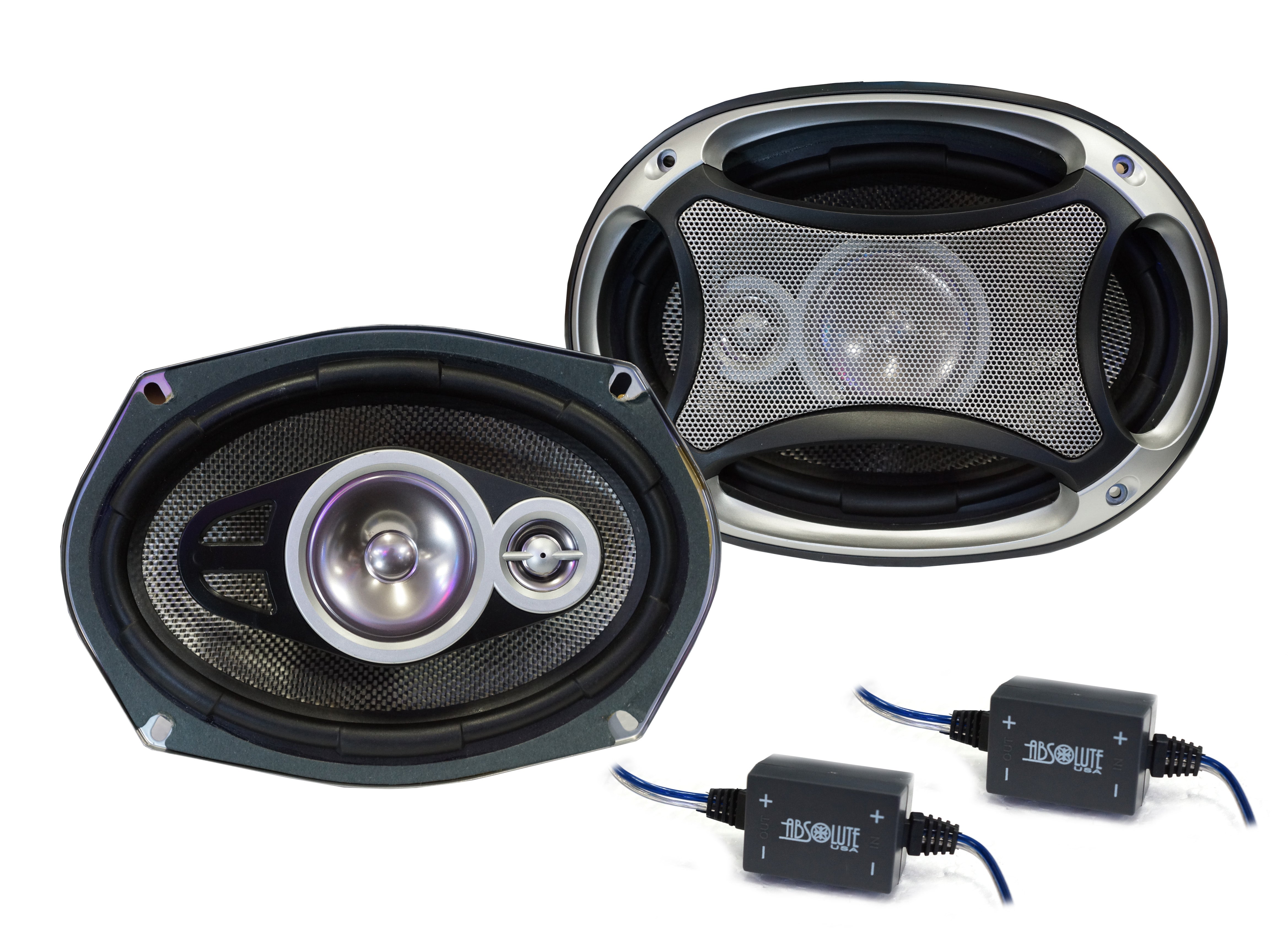 2 Pair Absolute USA PRO6993 Pro Series 6x9" 3 Way full-range loudspeakers 6x9" 3 Way full-range loudspeakers Car Speakers 600 Watts Max Power