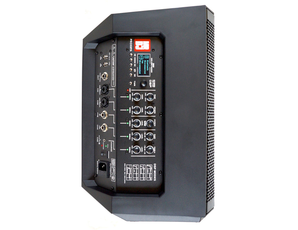 2 MR DJ PROX8PA PRO Battery Powered Active Portable PA Speaker All-in-One Array System
