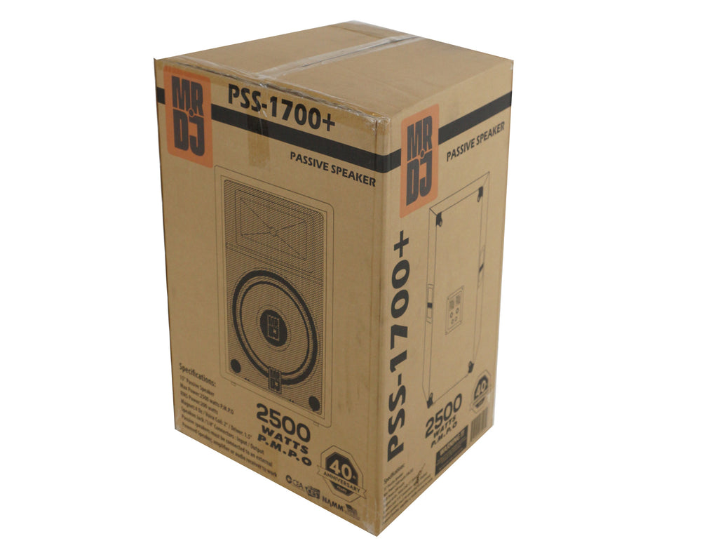 MR DJ PSS1700 Single 15" Passive 2-Way DJ/PA PRO Audio Loudspeaker