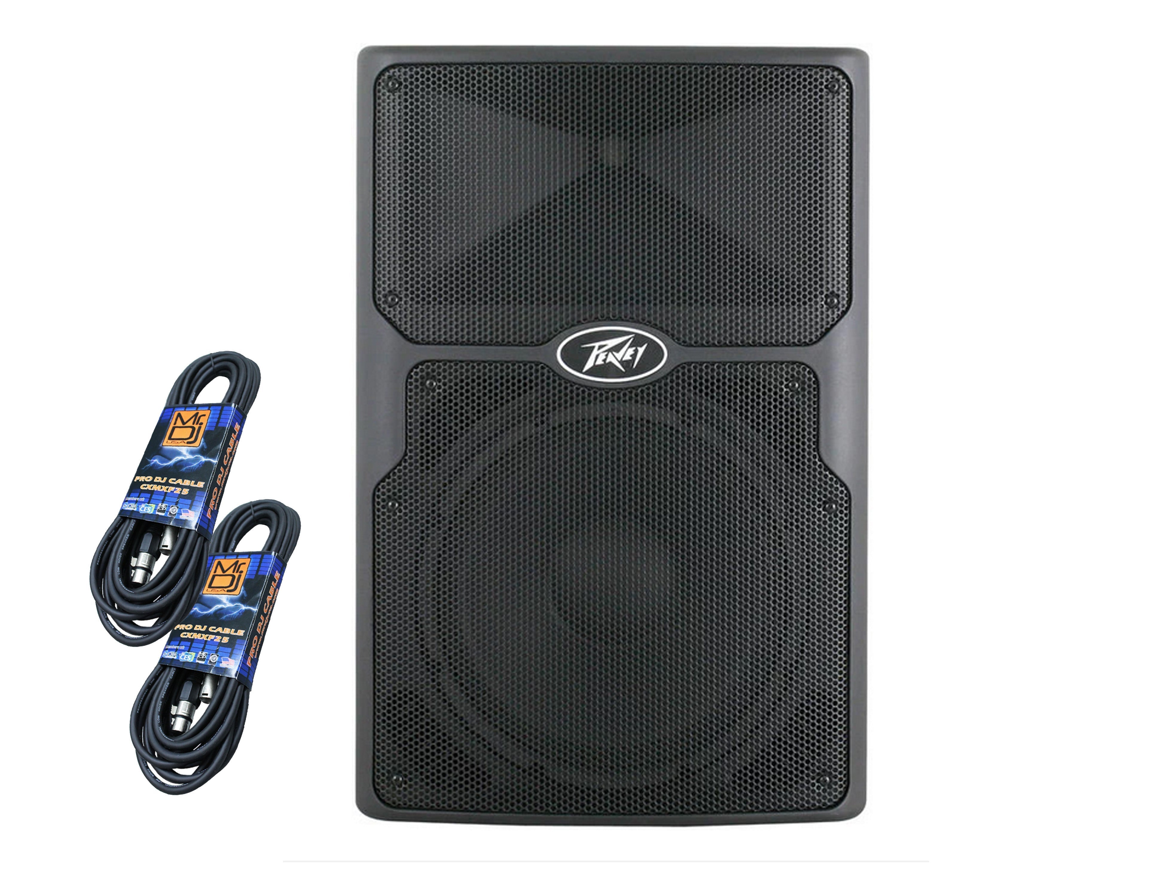 Peavey PVXP12 DSP Bluetooth 12" 980W 12" Powered Speaker 1.4" Driver + 2 XLR Cable