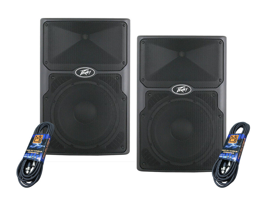 2 Peavey PVXp 10 10" Bluetooth Powered Loudspeakers + XLR Cable
