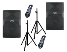 Load image into Gallery viewer, 2 PVXP12 DSP 12" 980W Powered Speaker 1.4" Driver+ Speaker Stand+ XLR Cable