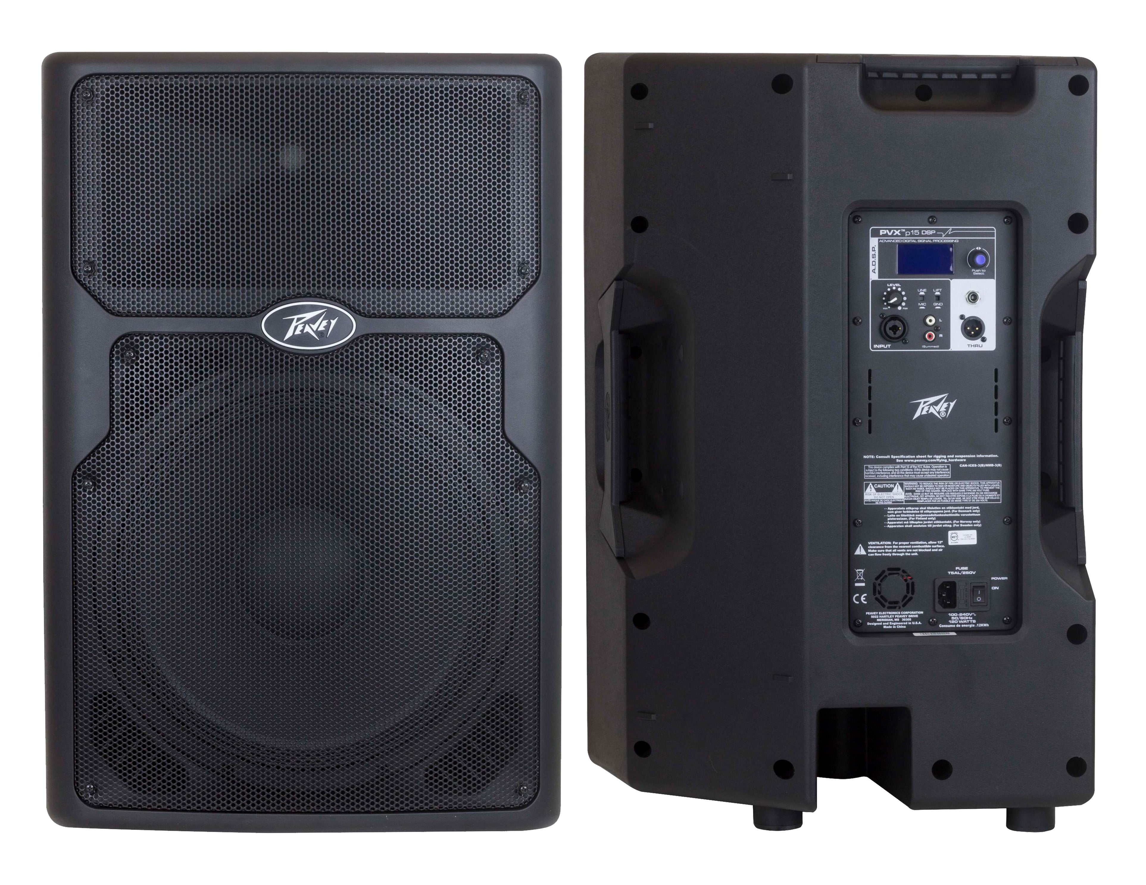 Peavey PVXP15 DSP 15 inch Powered Speaker 800W 15" Powered Speaker with 1.4" Compression Driver,+ Free Mr. Dj Speaker Stand