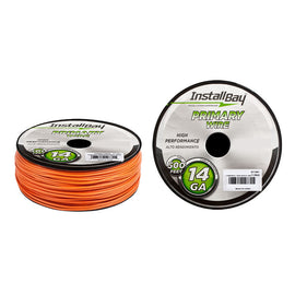 Install Bay PWOR14500 Primary Wire 14 Gauge All Copper Orange Coil - 500 ft