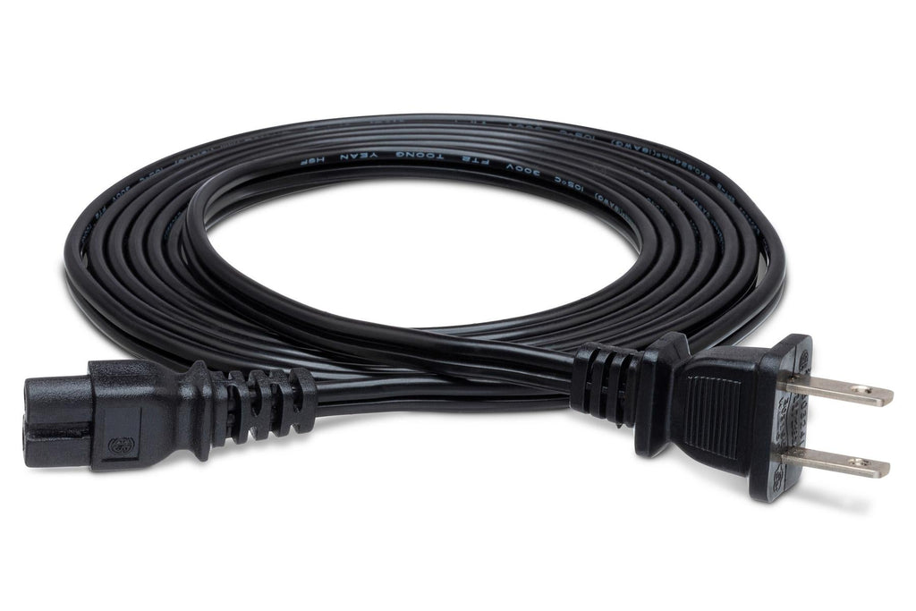 Hosa PWP-461 NEMA 1-15P to IEC C7 Polarized Power Cord 8 foot