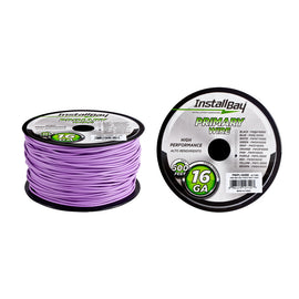 Install Bay PWPL16500 Primary Wire 16 Gauge All Copper Purple Coil - 500 ft