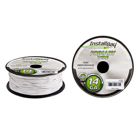 Install Bay PWWT14500 Primary Wire 14 Gauge All Copper White Coil - 500 ft