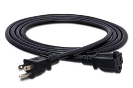 Hosa PWX-408 14-gauge NEMA 5-15P to NEMA 5-15R Power Extension Cord 8 foot
