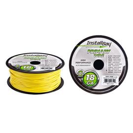 Install Bay PWYL18500 Primary Wire 18 Gauge All Copper Yellow Coil - 500 ft