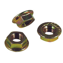 Load image into Gallery viewer, Install Bay PZGLNUT Anodized Flanged Serrated Lock Nuts 5\16in - Package of 50