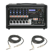 Load image into Gallery viewer, Peavey PVi 6500 6-channel 400W All in One Powered Mixer Amplifier with 2 1/4" Speaker Cables