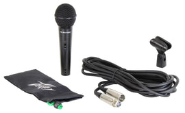 2 Peavey PVI100XLR Wired Dynamic Cardioid Vocal Microphone+Case+Mic Clip + Cable