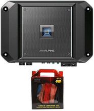 Load image into Gallery viewer, Alpine R2-A60F 4 Channel 600 Watt Class D Car Audio Amplifier &amp; KIT8 AMP Kit