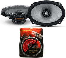 Load image into Gallery viewer, Alpine R2-S69 R-Series 6"x9" 600W 2-Way Car Coaxial Speakers &amp; KIT0 Installation AMP Kit