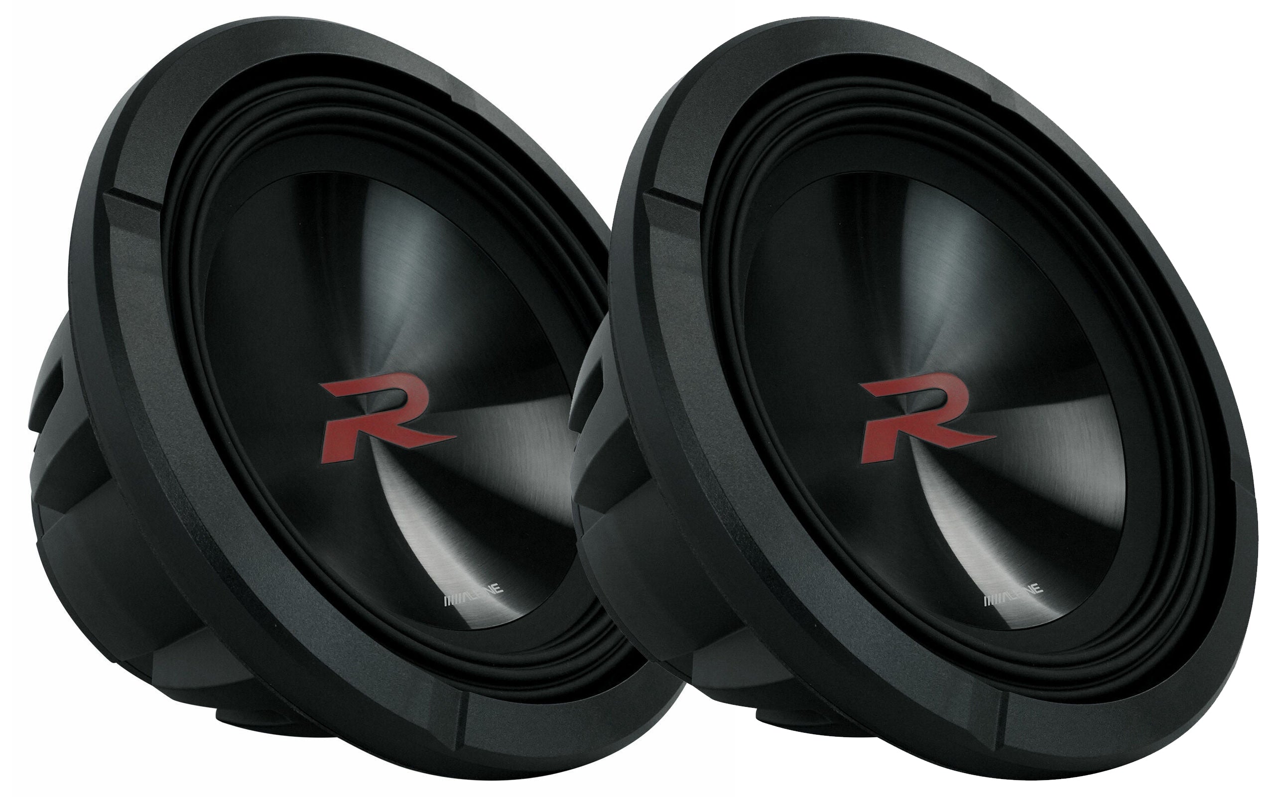 2 Alpine  R2-W12D2 Car Audio Dual 2 Ohm 12" Subwoofers with Sub Install Kit Package