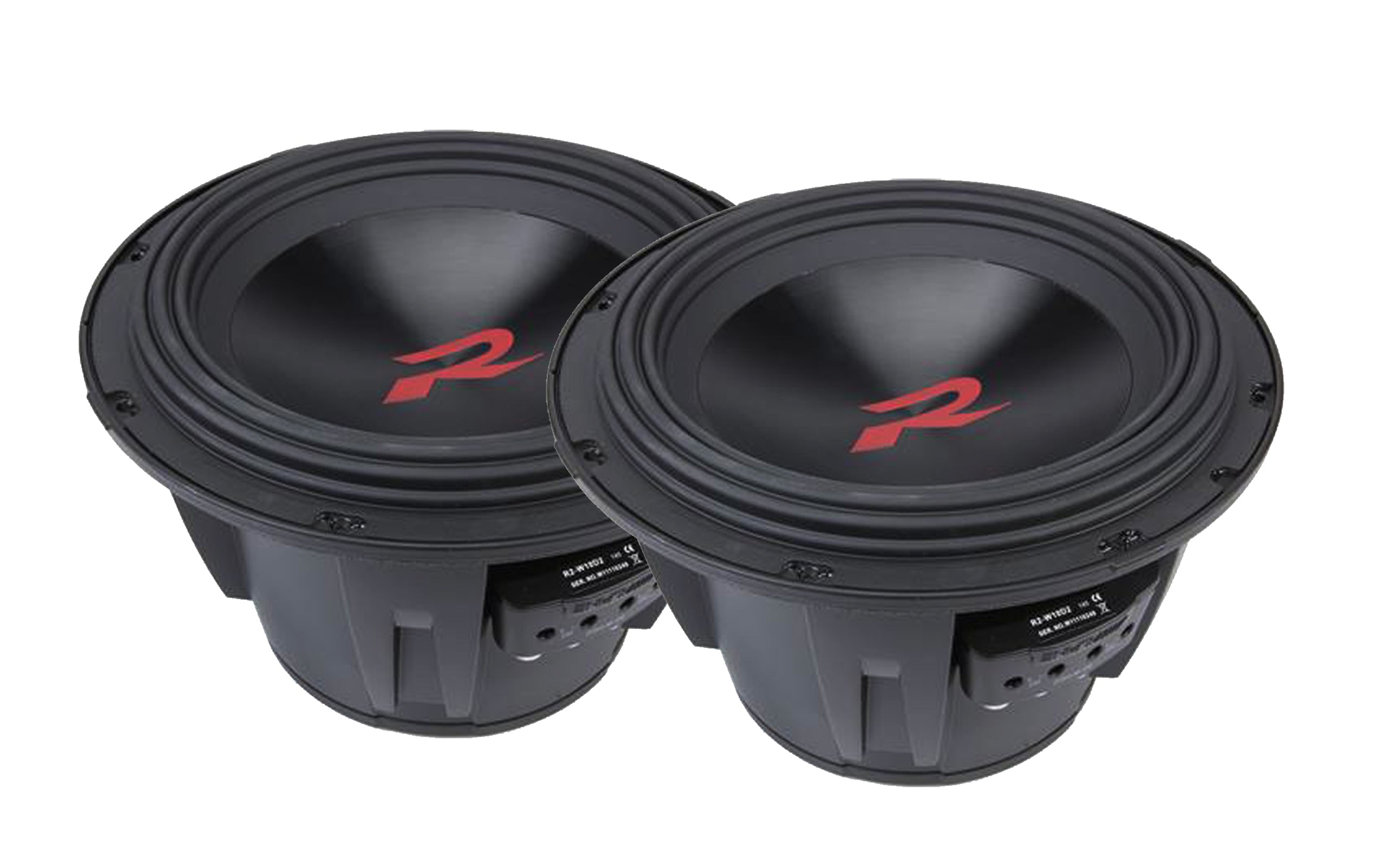 Alpine Type R2-W12D2 12 Inch 2250 Watt Max 2 Ohm Round Car Audio Subwoofer 2 Pack