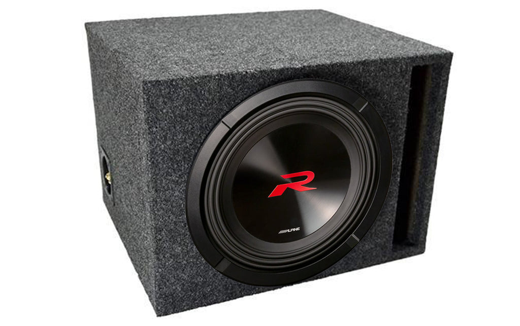 Alpine R2-W10D2 10" Dual 2 Ohm Subwoofer with Vented Subwoofer Enclosure Box
