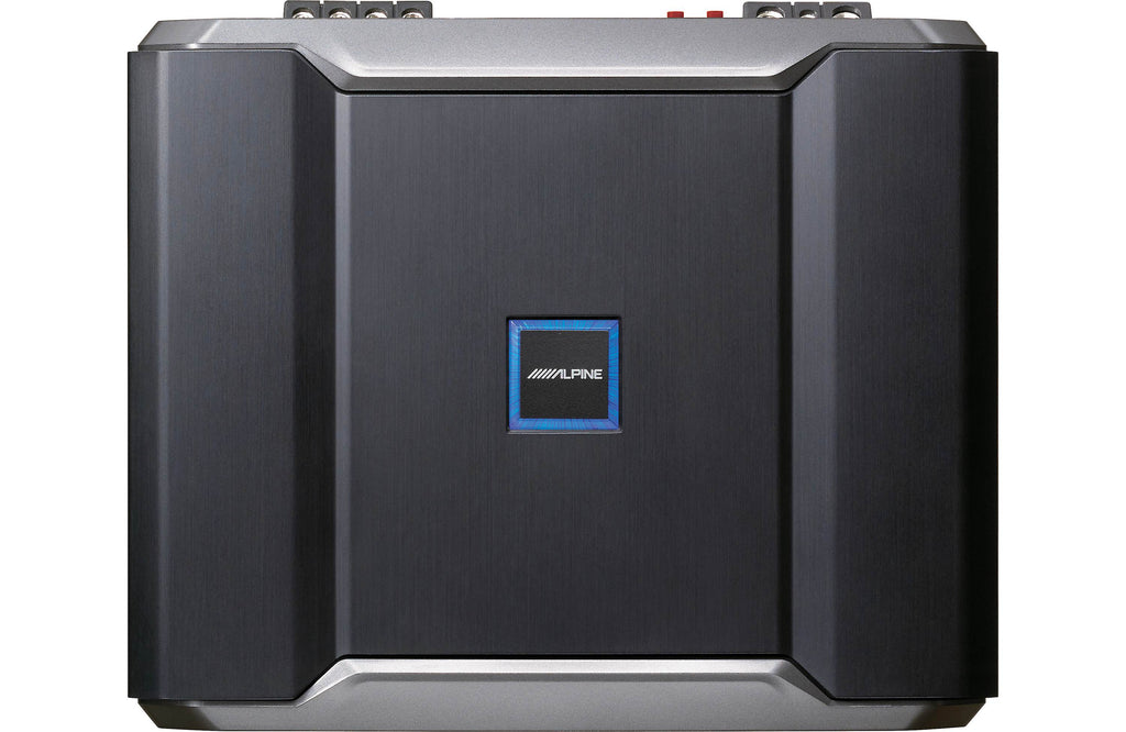 Alpine R2-DB8V-TRK Halo Series 8" ported dual subwoofer enclosure with two 8" R2-Series subwoofers+ Alpine R-A75M R-Series mono subwoofer amplifier 750 watts RMS x 1 at 2 ohms