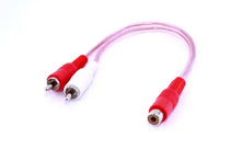 Load image into Gallery viewer, Crux RCA-1F2M RCA 1 Female to 2 Male Y Cable, Clear Jacket