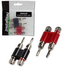 Load image into Gallery viewer, Install Bay RCA100-BP Rca Banana Plugs Paired Black/Red - Retail Pack