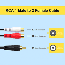 Load image into Gallery viewer, 10 Absolute 2F1M RCA Interconnect Cable Wire Marine Car Amplifier Stereo Home Audio