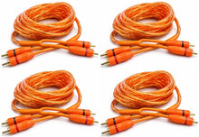 Load image into Gallery viewer, 4 Absolute RCA3OR 3ft Orange RCA Cable 100% OFC Oxygen Copper 2-Ch Stereo Interconnect Twisted Pair Noise Reduction Gold-Plated Connectors HiFi Audio Cable for Car/Home Audio
