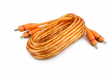Load image into Gallery viewer, 4 Absolute RCA3OR 3ft Orange RCA Cable 100% OFC Oxygen Copper 2-Ch Stereo Interconnect Twisted Pair Noise Reduction Gold-Plated Connectors HiFi Audio Cable for Car/Home Audio