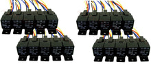 Load image into Gallery viewer, 20 Absolute USA 12V 30/40 Amp SPDT Automotive Marine Bosch / Tyco Style 5 Pin Relay with Wires &amp; Harness Socket