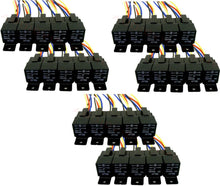 Load image into Gallery viewer, 30 Absolute USA 12V 30/40 Amp SPDT Automotive Marine Bosch / Tyco Style 5 Pin Relay with Wires &amp; Harness Socket