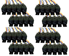 Load image into Gallery viewer, 40 Absolute USA 12V 30/40 Amp SPDT Automotive Marine Bosch / Tyco Style 5 Pin Relay with Wires &amp; Harness Socket