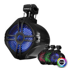 Load image into Gallery viewer, Power Acoustik MWT-80BL 8″ Marine Wake Tower Speakers with RGB LED Lights