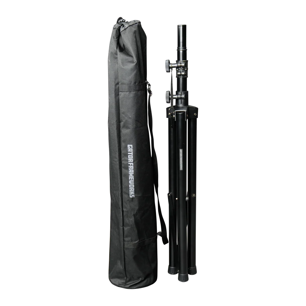 Gator Rok-It RI-SPKRSTDSET-200-AL Aluminum Tripod Speaker Stand Set with Bag